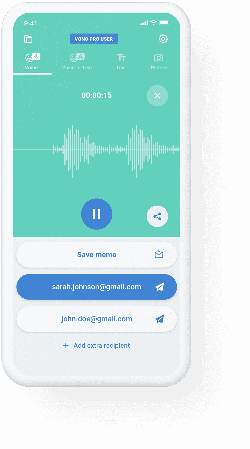 Vono pro screen image
